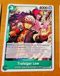 ONE PIECE CARD GAME CARTE FRANCAISE TRAFALGAR LAW OP09-030 FR NM - Image 1