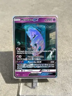 Pokemon Mewtwo GX Full Art Holo TCG Shining Legends Card 78/73 Mint Condition - Image 1