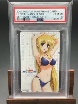 Psa10 Telephone Card Magical Girl Lyrical Nanoha Fate Phone Quo Book Cards And M - Image 1