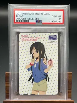 Psa10 Book Card K-On Akiyama Mio Telephone Phone Quo Cards Etc. Available - Image 1