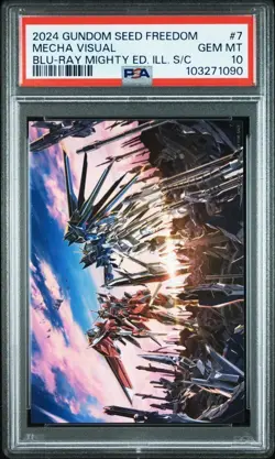Psa10 No.7 Visual Illustration Card Mobile Suit Gundam Seed Freedom Limited - Image 1