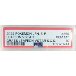 Leafia Vstar 269/S-P Pokemon Card Game Psa10 - Image 3
