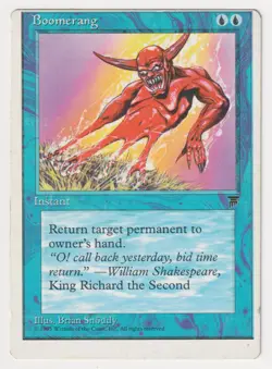 Miscut Boomerang HP Chronicles 1995 MTG Magic Factory Error Misprint Vintage EDH - Image 1