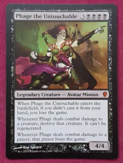 Magic The Gathering CONSPIRACY PHAGE THE UNTOUCHABLE black card MTG - Image 1