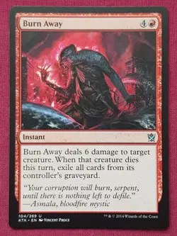 Magic The Gathering KHANS OF TARKIR BURN AWAY red card MTG - Image 1