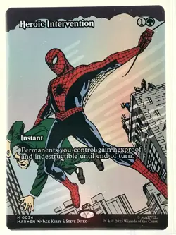 MTG, Heroic Intervention (#0034), Marvel's Spider-Man Foil Mythic HIGH GRADE - Image 1