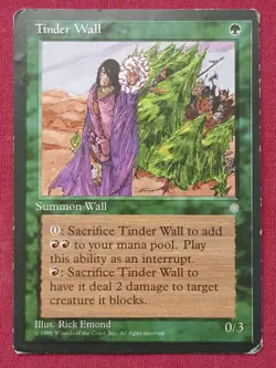 Magic The Gathering ICE AGE TINDER WALL green card MTG - Image 1