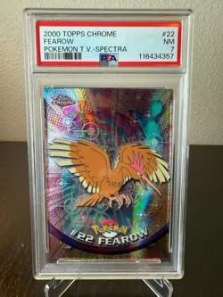 Pokemon 2000 Topps Chrome Fearow Spectra PSA 7 Near Mint #22 - Image 1