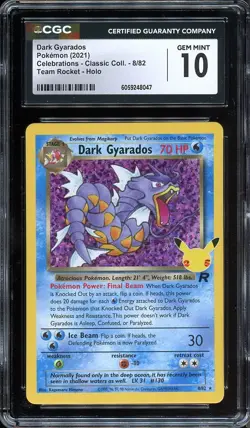Pokemon Celebrations Dark Gyarados Holo 8/82 CGC 10 GEM MINT - Image 1