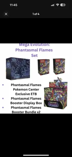 Phantasmal Flames: Pokemon Center ETB + Booster Box + Booster Bundle x2 PREORDER - Image 1