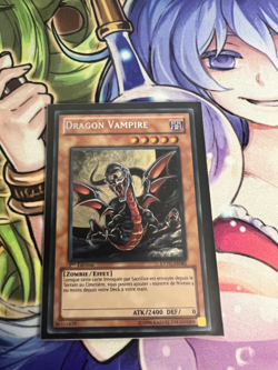 VAMPIRE DRAGON FRENCH SECRET RARE EXVC-EN081 FR081 NEAR MINT YUGIOH TCG - Image 1