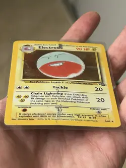 1999 Pokemon TCG Electrode 2/64 Jungle Set Holo Rare Card Vintage WOTC Damaged - Image 3