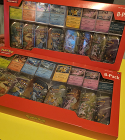 Pokemon Prismatic Evolutions 16 Mini-Tins with PROMO CARDS 2 COSTCO 8-PACKS!! - Image 1