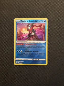 Pokemon TCG Radiant Greninja Holo Card Astral Radiance 046/189 - Image 1