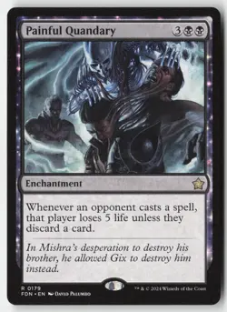 MTG - Painful Quandary R Foundations 179 LP-NM - Image 1