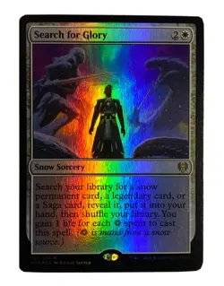 *FOIL* SEARCH FOR GLORY KALDHEIM MTG WHITE SNOW SORCERY RARE NM - Image 1