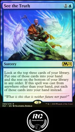 See The Truth FOIL MTG NM M21 Rare Sorcery Fast Tracked Shipping - Image 1