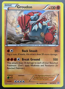 Groudon 84/160 Cracked Ice Holo Rare Primal Clash | MP | Pokemon TCG - Image 1