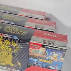 3x Surging Sparks ETB & Booster Bundle Costco Set - LOT OF 3 - Pokemon - SEALED - Image 3