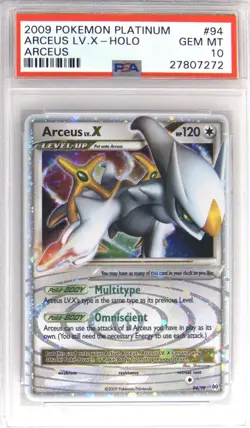 2009 POKEMON PLATINUM ARCEUS #94 ARCEUS LV.X-HOLO PSA 10 - Image 1