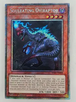 Yu Gi Oh - RA04-EN288 Souleating Oviraptor - Platinum Secret Rare - Image 1