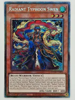 Yu Gi Oh - DOOD-EN014 Radiant Typhoon Swen - Starlight Rare - Image 1