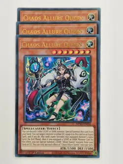 Yu Gi Oh - 3x MP25-EN242 Chaos Allure Queen - Ultra Rare - Image 1