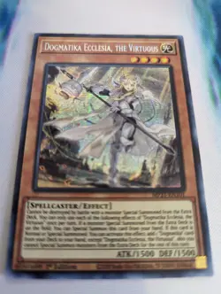 YuGiOh! Dogmatika Ecclesia, The Virtuous MP21-EN101 Prismatic Secret Rare 1st Ed - Image 1