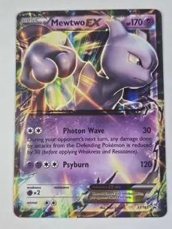 Pokemon TCG Mewtwo EX XY183 XY Promos Holo Card Near Mint Condition - Image 1