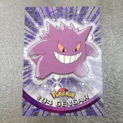 Pokemon #94 Gengar Card Topps 2000 TV Animation Edition Nintendo - Image 1