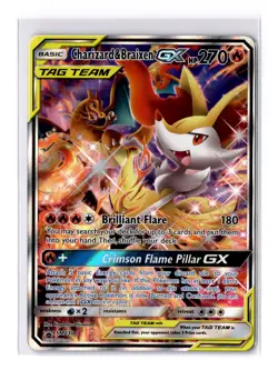 Charizard & Braixen GX - SM230 Sun & Moon Black Star Promo Card - NM - POKEMON - Image 1