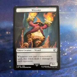 0016 Bird 0014 Wizard Creature Emblem Token Final Fantasy FIN MTG - Image 2
