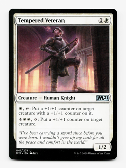 Tempered Veteran [Core Set 2021] MTG Magic NM/M ⚪ - Image 1