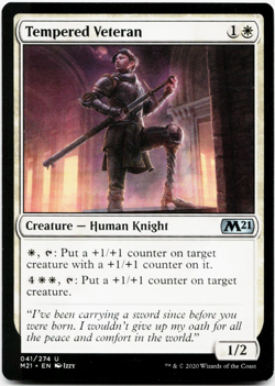 Tempered Veteran [Core Set 2021] MTG Magic NM/M ⚪ - Image 3