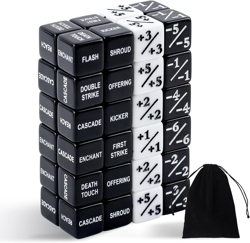 48Pcs Magic The Gathering Dice Counters Set, Life/Ability/Stats Buff Tokens MTG - Image 1