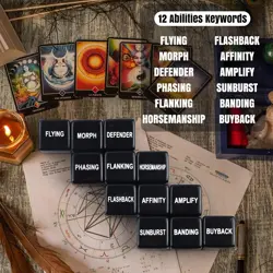 48Pcs Magic The Gathering Dice Counters Set, Life/Ability/Stats Buff Tokens MTG - Image 3