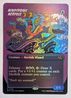 Mindspring Merfolk (Borderless) Aetherdrift Foil - MTG RARE - Image 1
