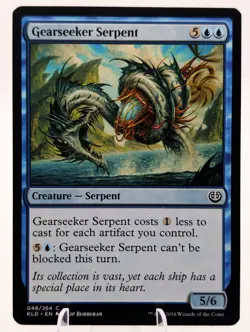 Gearseeker Serpent MTG KLD LP | Pauper Affinity Finisher Unblockable EDH - Image 1
