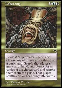 Lobotomy - Medium Play MTG Tempest - Image 1