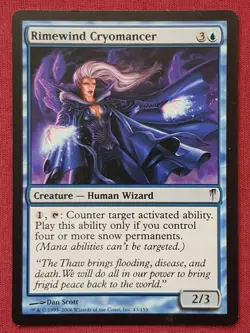 Magic The Gathering COLDSNAP RIMEWIND CRYOMANCER blue card MTG - Image 1