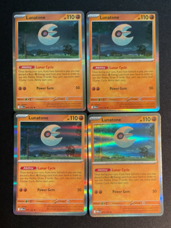 Pokemon TCG Playset - 4x Lunatone 074/132 - Mega Evolution - NM - Image 1