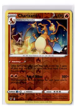 Charizard - 025/185 SWSH Vivid Voltage Reverse Holo Rare - NM - POKEMON TCG - Image 1