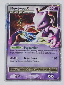 2008 Pokemon Diamond & Pearl Mewtwo LV.X #DP28 Black Star Promo Holo - LP - Image 1