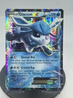 Pokemon TCG Glaceon EX 20/124 XY Fates Collide Ultra Rare LP - Image 1