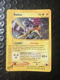 Raikou H26/H32 Skyridge Holo Rare Pokemon TCG Nintendo e-reader legendary LP - Image 2