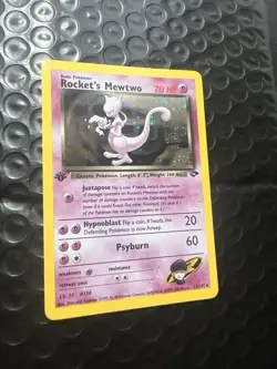 Pokemon: Rocket’s Mewtwo 1st Edition Holo 14/132 Gym Challenge Double Swirl - Image 2