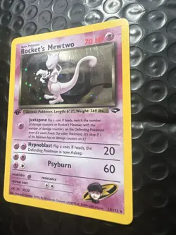 Pokemon: Rocket’s Mewtwo 1st Edition Holo 14/132 Gym Challenge Double Swirl - Image 3
