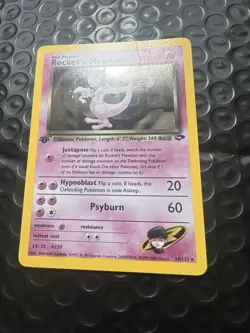 Pokemon: Rocket’s Mewtwo 1st Edition Holo 14/132 Gym Challenge Double Swirl - Image 4