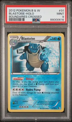 Pokemon TCG Blastoise Holo 2012 Boundaries Crossed 31/149 PSA 9 - Image 1