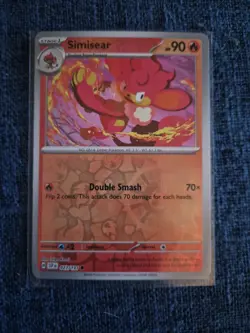 Pokemon Simisear Reverse Holo Common Card Surging Sparks 023/191 NM Condition - Image 1